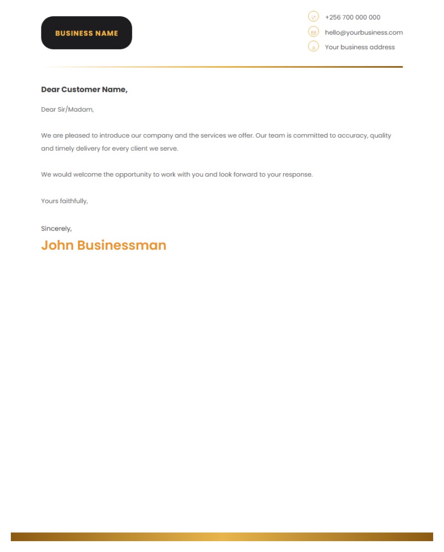 Boutique Letterhead