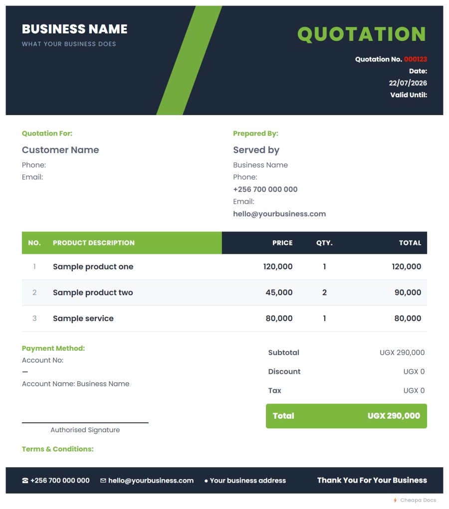 Corporate Quotation