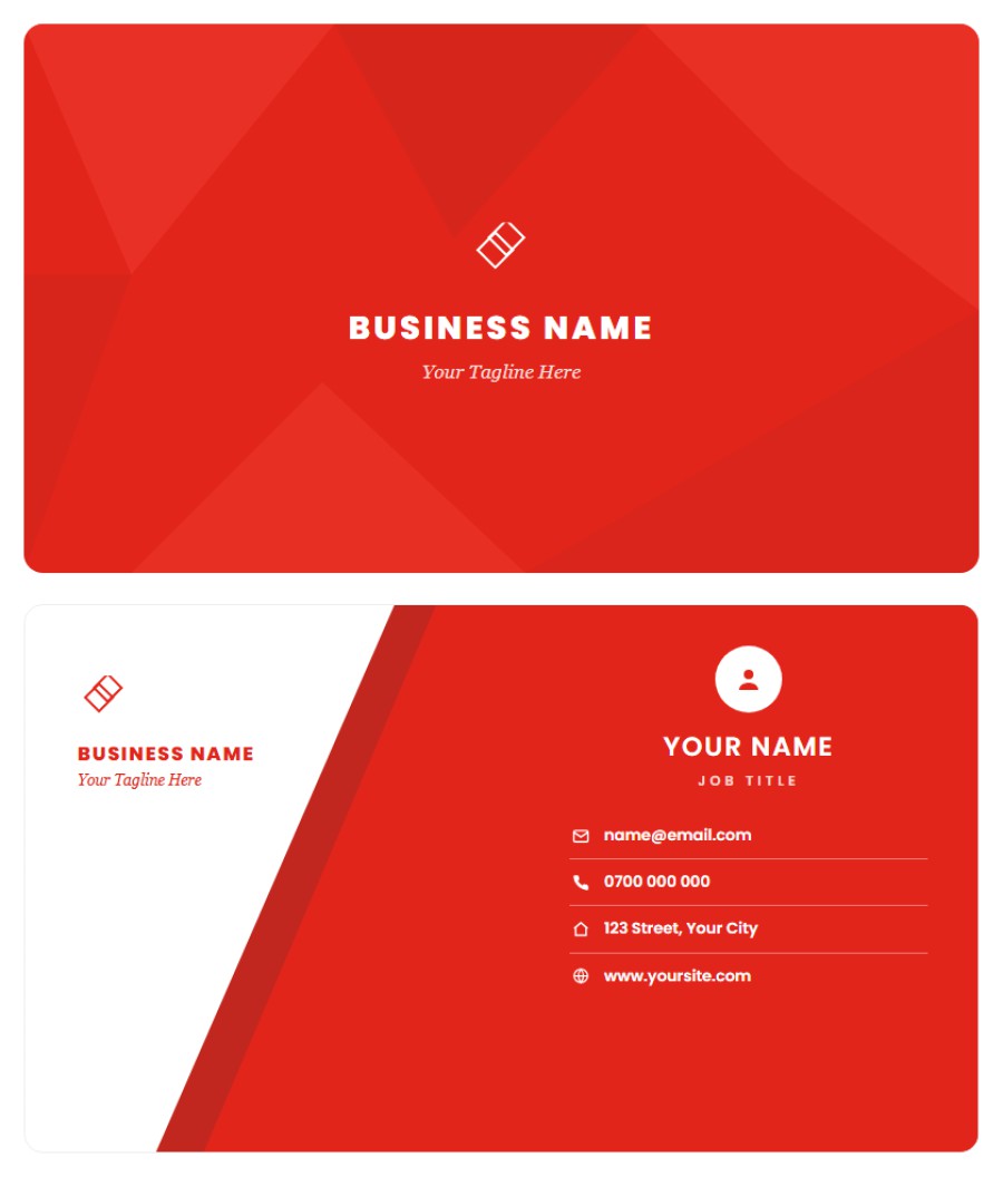 Red Facet Card
